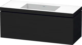 Duravit L-Cube c-bonded Set wandhängend Eiche Schwarz Matt 1200x480x500 mm - LC6919N1616 LC6919N1616