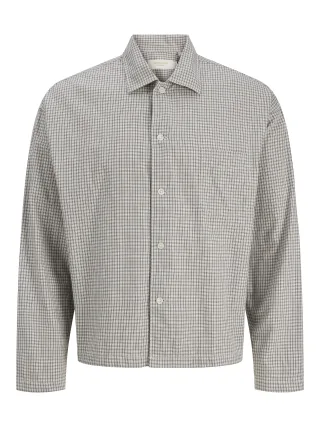 JACK&JONES - JORAUSTIN CLEAN CHECK SHIRT LS SN Lily White - Gr. - L