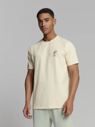 No Excess - T-Shirt Crewneck Slub Placed Prints offwhite - Gr. - XXL