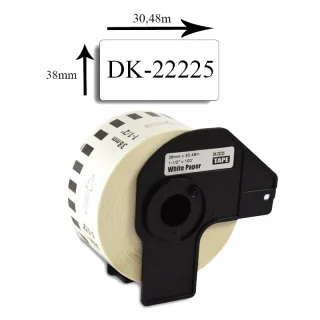 Bubprint Etiketten kompatibel für Brother DK-22225 38mm x 30,48m