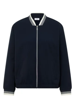 Cecil - Lässige Blouson-Jacke mit gestreiften Details blau - Gr. - XXL