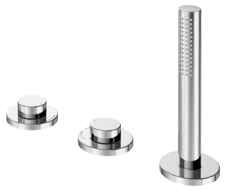 Keuco Wannenarmatur Edition 400 51530, 3-Loch, Wannenrand, Edelstahl-fin., 51530060500 51530060500