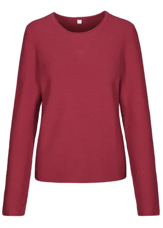CLARINA - NOS Rdh.-Pullover, 1/1 Arm 444 beere - Gr. - 38