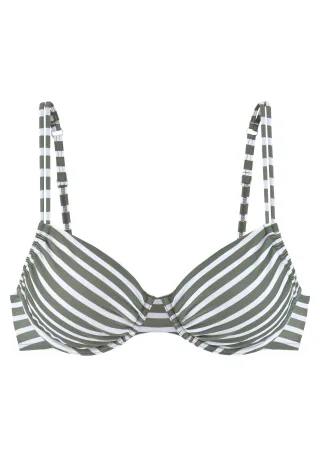 LASCANA - Venice Beach LM exkl. Sport Bügel-Top oliv stripe - Gr. - 40C