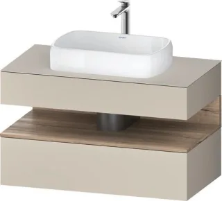 Duravit Qatego Konsolenwaschtischunterbau wandhängend Taupe Supermatt 1000x550x600 mm - QA4731055830 QA4731055830010