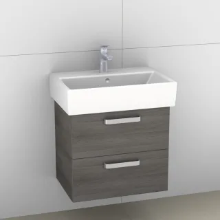 Artiqua 414 Waschtischunterschrank für Memento 513360, 513362 Graphit Struktur quer, 414-WU2L-V23-70 414-WU2L-V23-7070-401
