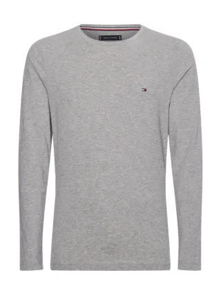 Tommy Hilfiger - Extra Slim Fit Langarmshirt grau - Gr. - XXL