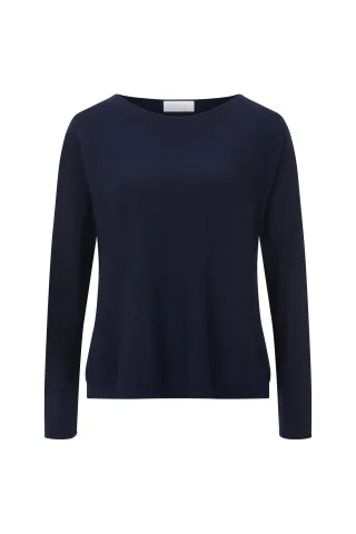 Rich & Royal - Seamless boat neck midnight blue - Gr. - L