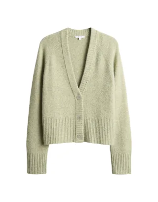 Opus - Cardigan aus Alpaka Wollmix - Dassi grün - Gr. - 38