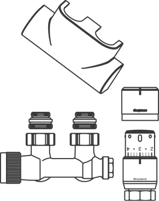 Oventrop Anschluss-Set Multiblock T und Uni SH 1184384