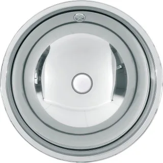 KWC Aquarotter Rundbecken, RONDO, Edelstahl, 456x165 mm, Überlauf, seidenmatt, 2000056537 2000056537