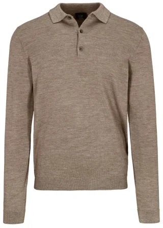 COMMANDER Finest Clothing - Polo Pullover, uni nougat mel. - Gr. - XXL