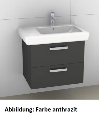 Artiqua 413 Waschtischunterschrank für IT! 122970 Oxid Hellgrau quer, 413-WU2L-K111-7183-721 413-WU2L-K111-7183-721