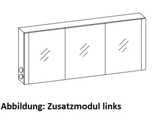 Artiqua LED-Spiegelschrank, Weiß Hochglanz Touch, 071-SET-3-16-ZU-125 071-SET-3-16-ZU-125