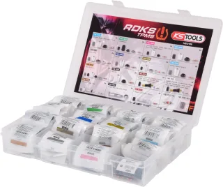 KS Tools RDKS - TPMS Service-Sortiment für Reifendruck-Kontrollsysteme, 150-tlg - 149.0100