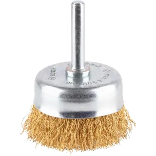 Bosch PRO Topfbürste, Messing, gewellter Draht, 50 mm, 0,2 mm, 4500 U/ min - 2608622008