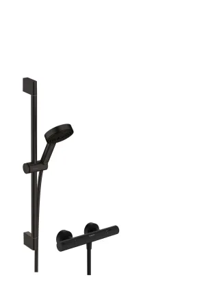 Hansgrohe Brausesystem Pulsify Select S 105 3j Eco Relaxation Ecostat Element 650mm mattschwarz, 2 24272670