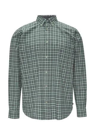 s.Oliver Red Label - Gemustertes Hemd mit Button-Down-Kragen grau/grün - Gr. - S