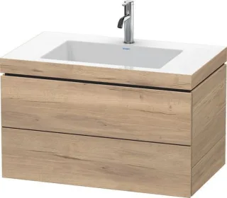 Duravit L-Cube Waschtisch-Set cbonded wandhängend 800x480x500 Ei Marmoriert Mt LC6927O5555