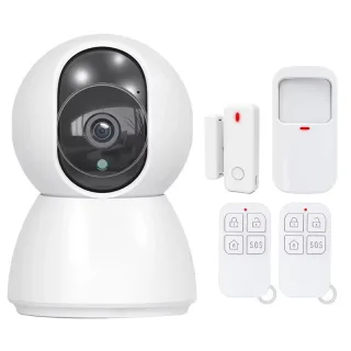 2MP WiFi IOT Camera Smart Home Security Burglar Alarm System Wireless PTZ IR Night Vision Motion Detect Two-way Intercom