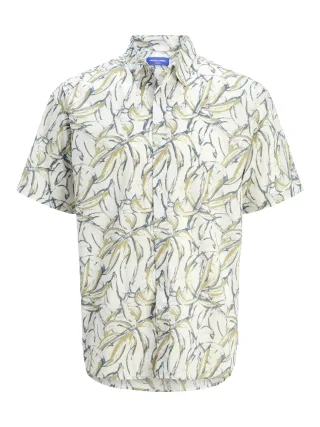 JACK&JONES - JORJOSHUA SPLIT AOP SHIRT SS JNR cloud dancer - Gr. - 176