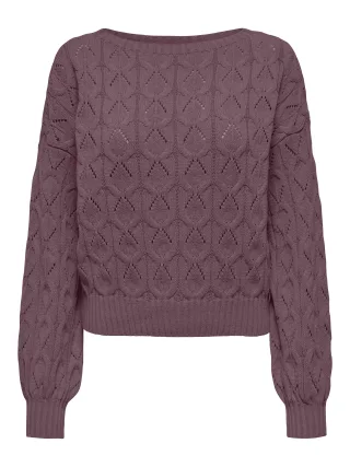 ONLY - ONLBRYNN LIFE STRUCTURE L/S PUL KNT NOOS Rose Brown - Gr. - XS