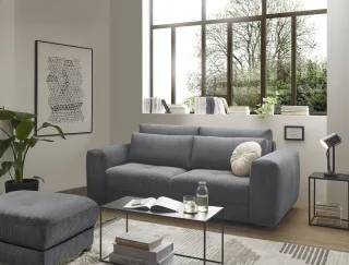 ED EXCITING DESIGN 2-Sitzer "Barura" Big-Sofa mit 2 Nierenkissen