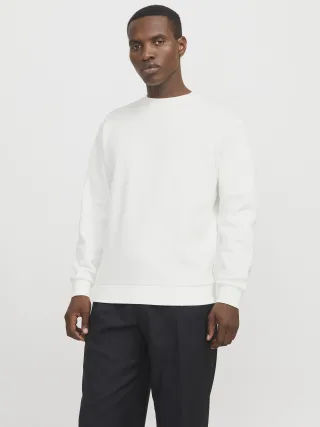 JACK&JONES - JJEBRADLEY SWEAT CREW NOOS Cloud Dancer - Gr. - XS