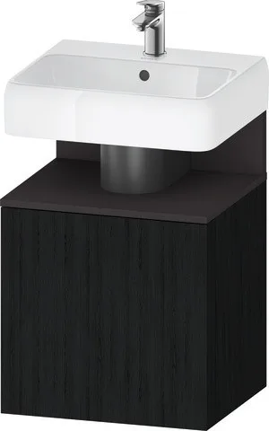 Duravit Qatego Waschtischunterbau wandhängend Eiche Schwarz Matt 490x420x645 mm - QA4077R80160000 QA4077R80160000