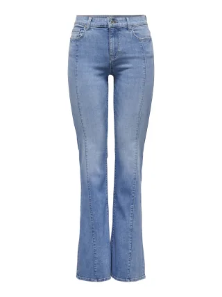 ONLY - ONLLUSH MW PINTUCK RETRO FLARED DNM Light Blue Denim - Gr. - XS/32