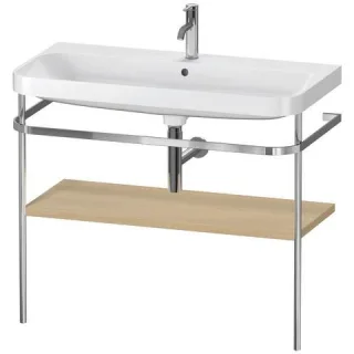 Duravit Happy D.2 Plus c-shaped Set mit Metallkonsole Mediterrane Eiche Matt 975x490x850 mm - HP4838 HP4838O7171