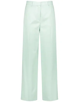 GERRY WEBER Collection - Softe Stoffhose mit weitem Bein icy sky melange - Gr. - 38
