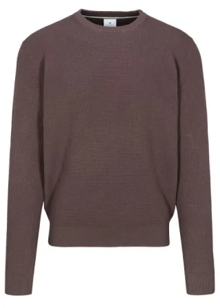 BASEFIELD - Rundhals Pullover aubergine - Gr. - XL