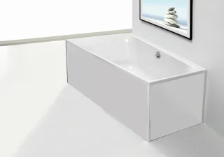 Hoesch Glasverkleidung Weiss Ecke Badewanne Sechseck 1600x750 47753.550 47753.550