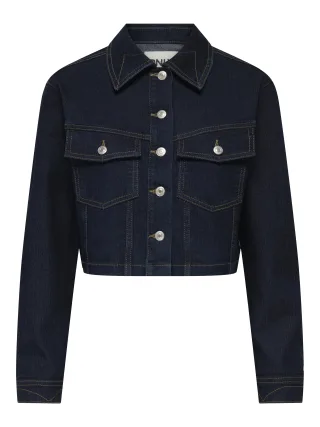 ONLY - ONLWONDER HEATHER WESTERN JACKET DNM dark blue denim - Gr. - S