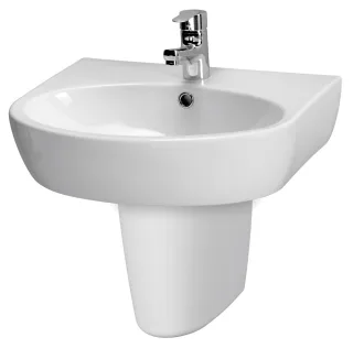 Neuesbad Round Keramik Handwaschbecken, B: 550 mm, T: 425 mm, weiss FS00190