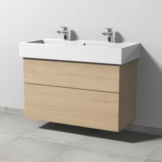 Sanipa 3way Waschtischunterbau zu Duravit Vero Waschtisch mit 2 Auszügen, Eiche-Nordic SM71948