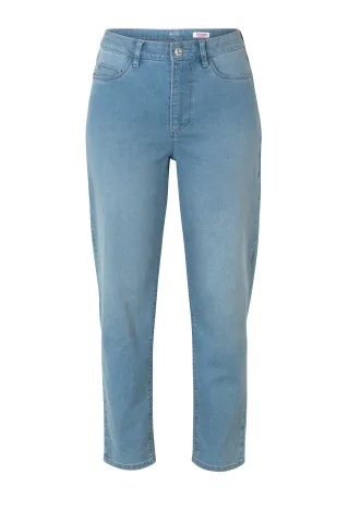 STOOKER WOMEN 5-Pocket-Jeans "Nizza Denim Tapered Fit Jeans" Tapered Fit Casual Clean Wash Denim Jeans für Damen