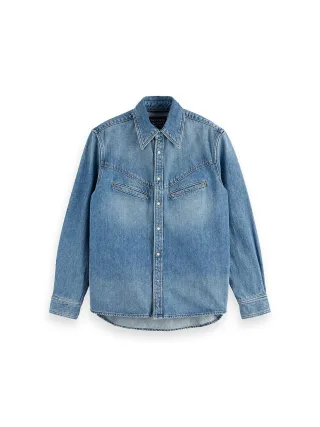 Scotch & Soda - Blusen / Hemden Männlich Blau - Gr. - M