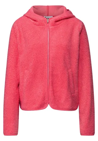Street One - Teddy-Jacke mit Kapuze pink - Gr. - 34