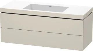 Duravit L-Cube c-bonded Set wandhängend Taupe Matt 1200x480x500 mm - LC6929N9191 LC6929N9191