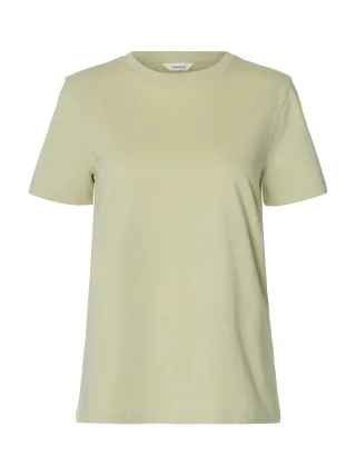 SELECTED WOMEN - SLFMYESSENTIAL SS O-NECK TEE NOOS lint - Gr. - M