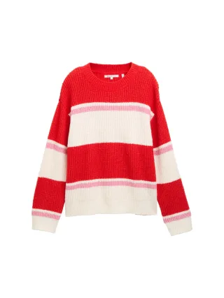 TOM TAILOR Denim - Relaxed Fit Strickpullover rot - Gr. - S