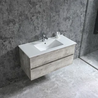 Neuesbad Serie 70 Waschtischset B:100, T:46, H:50cm, grau NBHT10102