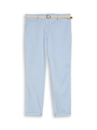 Tom Tailor - Slim Chino Hose mit Gürtel kentucky blue - Gr. - 46/32