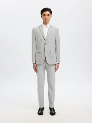 SELECTED MEN - SLMSLIM-LIAM BLZ FLEX NOOS Light Grey Melange - Gr. - 46