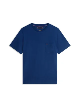 Tommy Hilfiger - Regular Fit T-Shirt mit Brusttasche blau - Gr. - XXL