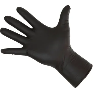 Kerbl Nitrilhandschuhe Long Black 300mm, 50 Stück schwarz XL - 15323