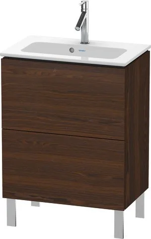 Duravit L-Cube Waschtischunterbau bodenstehend Nussbaum gebürstet Matt 620x391x704 mm - LC667306969 LC667306969