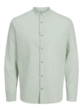 JACK&JONES - JJESUMMER BAND SHIRT LS SN iceberg green - Gr. - XL